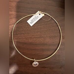 NWT BAUBLEBAR Elegant Gold Necklace with Crystal Pendant